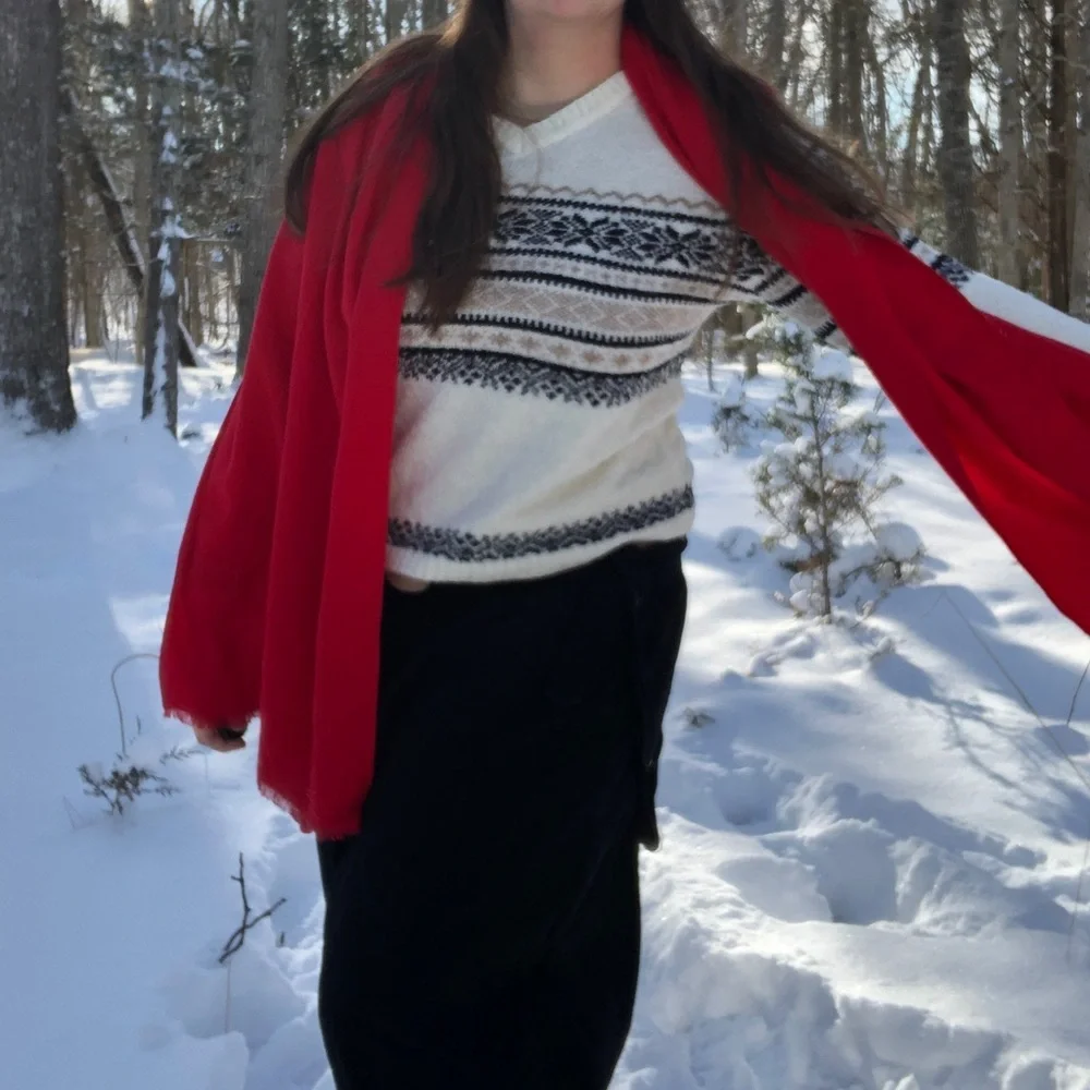 Croft and Barrow M White Soft Cabin Sweater circa Y2k - Picture 7 of 9